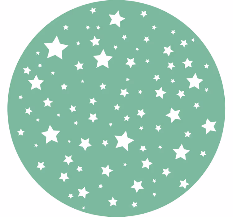 Zielona roleta z okrągłymi zielonymi gwiazdami - TenStickers
