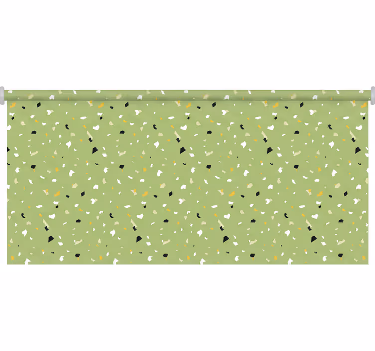 Zielona roleta w zielony wzór terrazzo - TenStickers