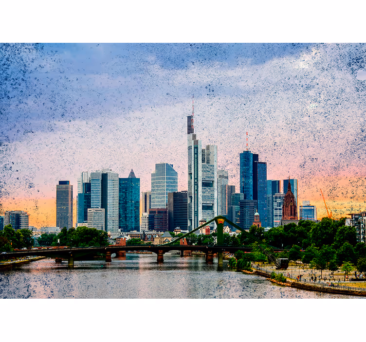 Roleta do salonu z widokiem na frankfurt - TenStickers