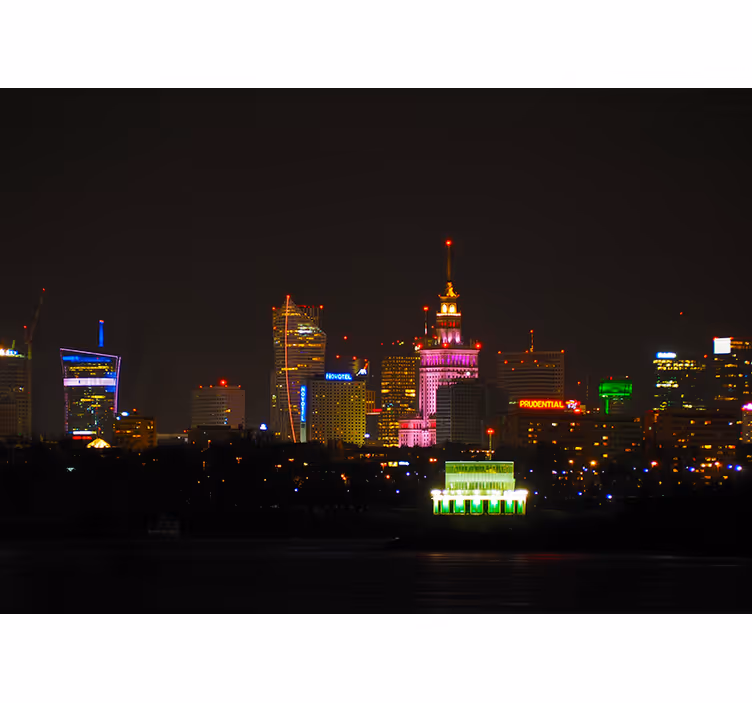 Roleta do salonu warszawa nocą - TenStickers