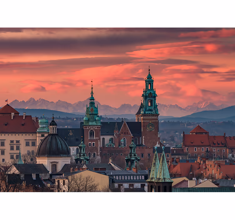 Roleta do salonu kraków z widokiem na tatry - TenStickers