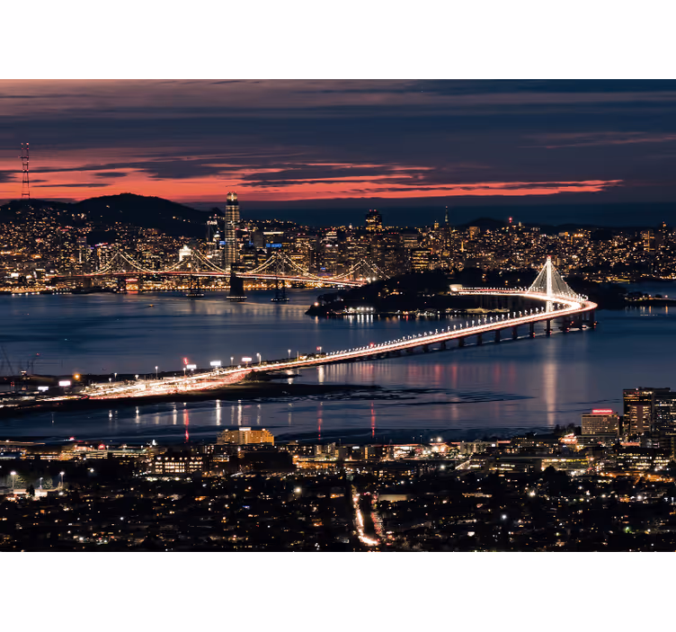 Roleta do salonu san francisco wieczorem - TenStickers