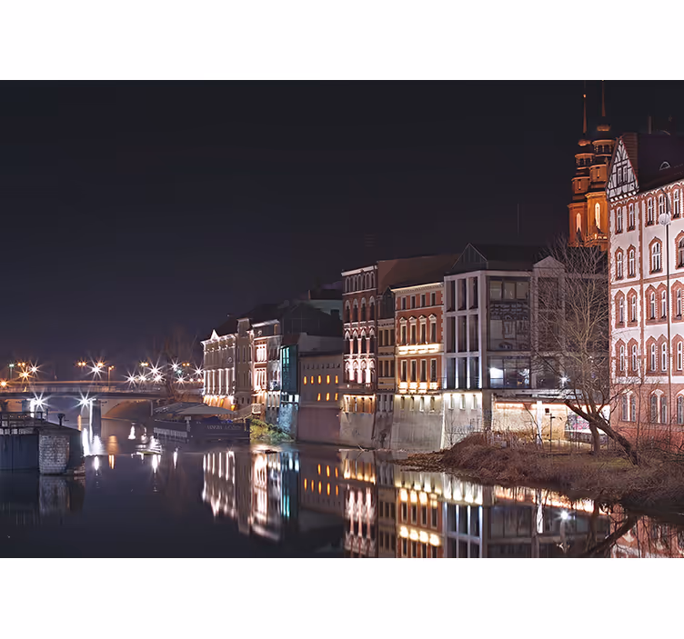 Roleta do salonu opole nocą - TenStickers