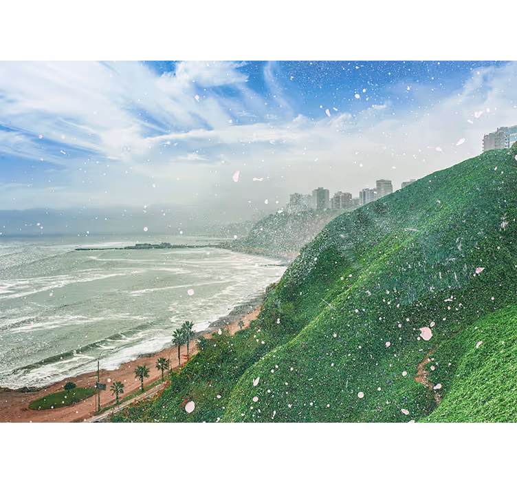 Roleta do salonu plaża w barranco - TenStickers