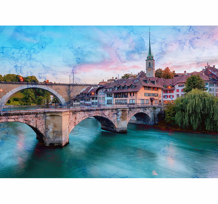 Roleta do salonu w klasycznym stylu miasta bern - TenStickers