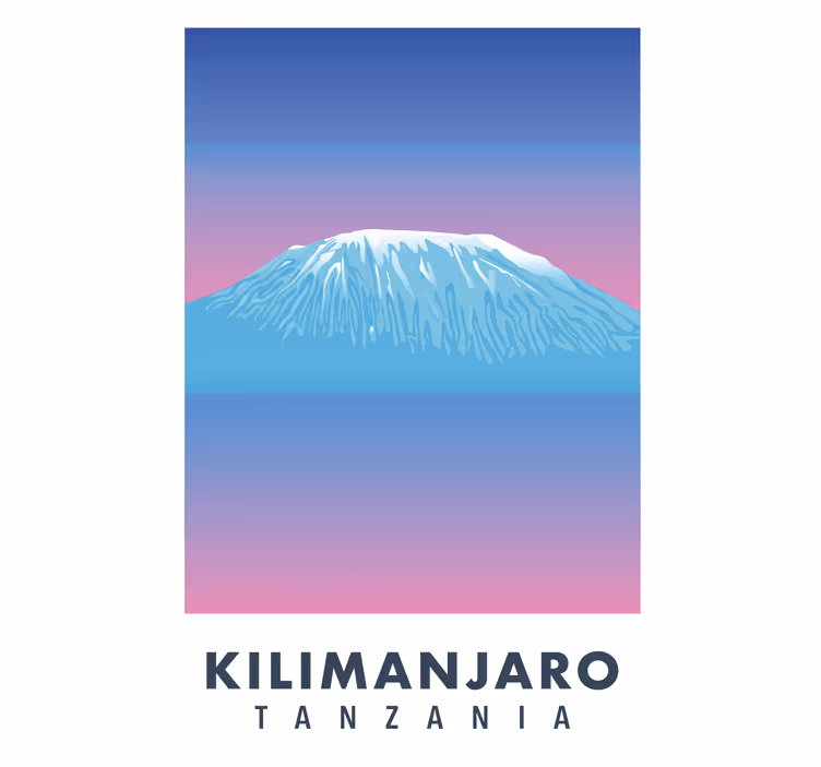 Roleta do salonu kilimandżaro w stylu retro - TenStickers