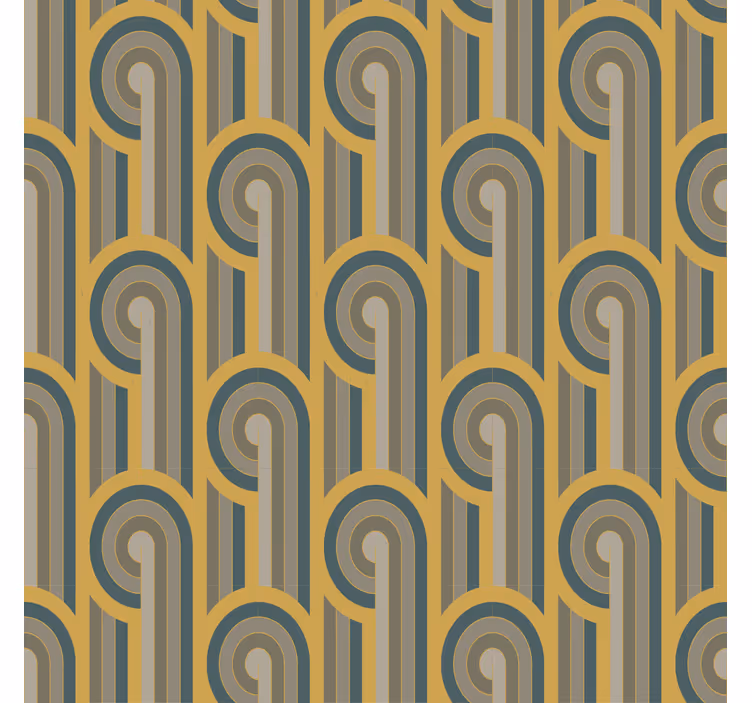 Roleta do salonu w geometryczne wzory art deco - TenStickers