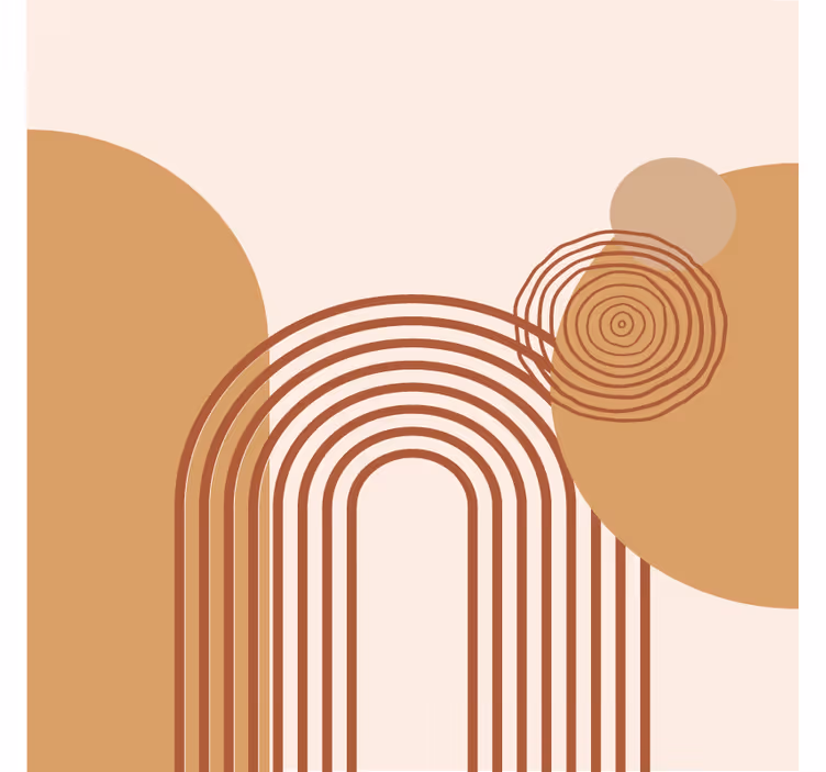 Roleta do salonu w nowym ciepłym stylu geometrycznym - TenStickers