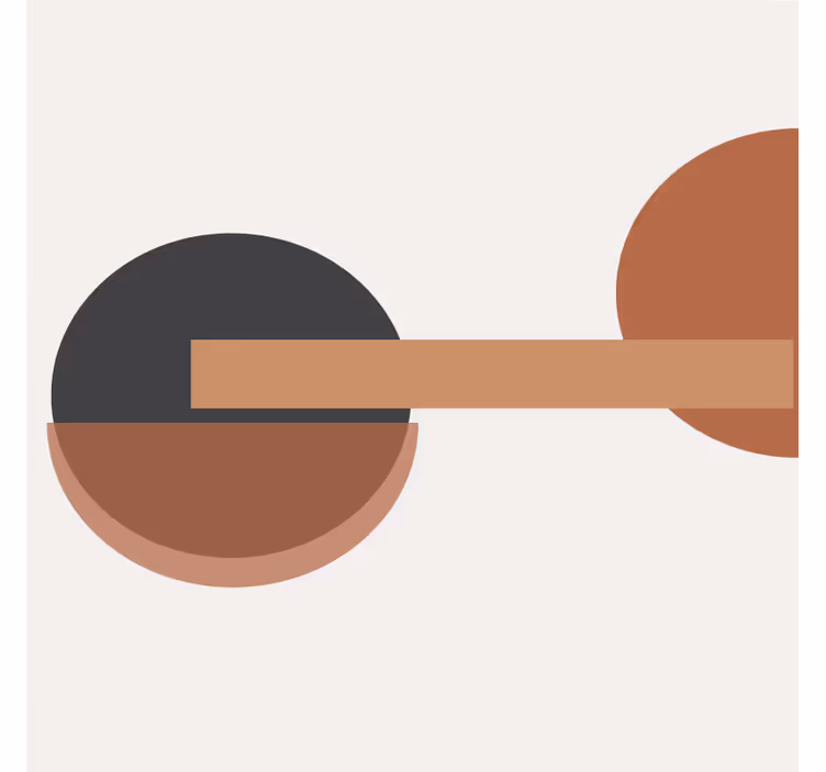 Roleta do salonu w kontrastowej sztuce geometrycznej - TenStickers