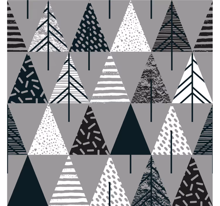 Roleta do salonu w minimalistyczne drzewa nordyckie - TenStickers