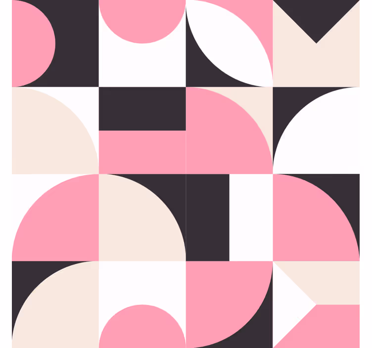 Roleta do salonu w różowe geometryczne wzory nordyckie - TenStickers