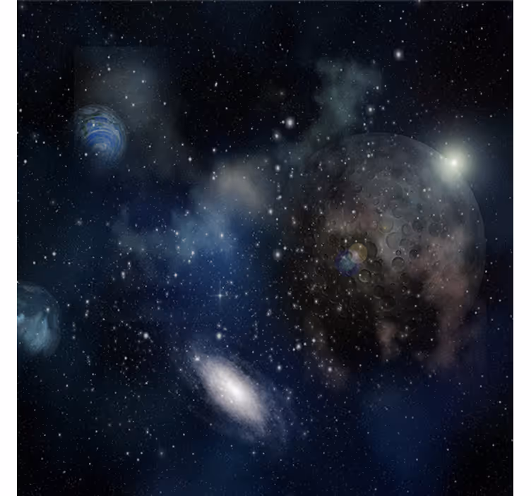Roleta do salonu piękny widok na kosmos i planetę - TenStickers