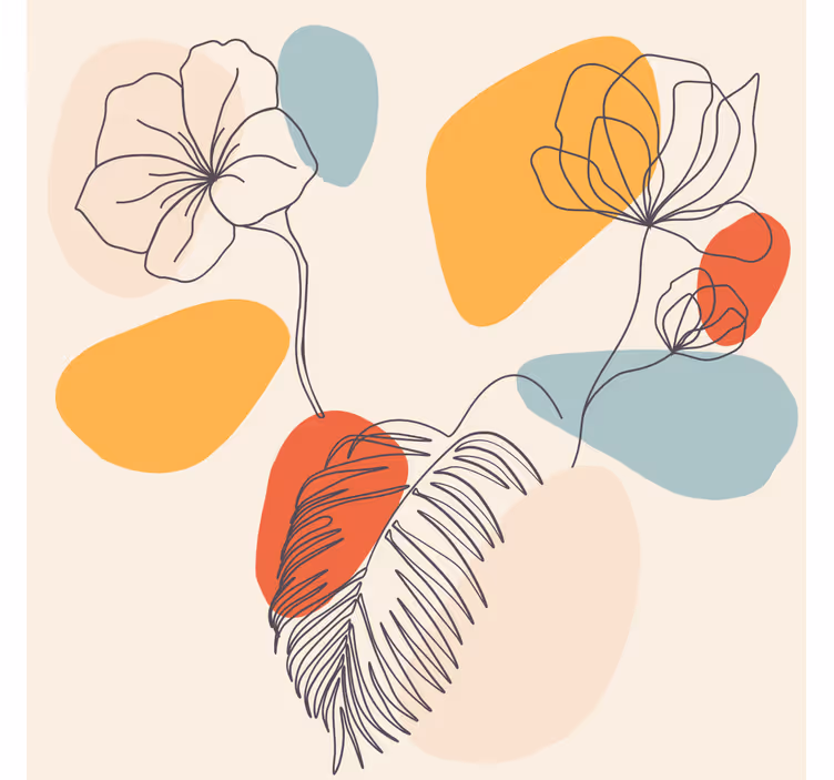 Roleta do salonu z botanicznym wzorem dekoracyjnym - TenStickers