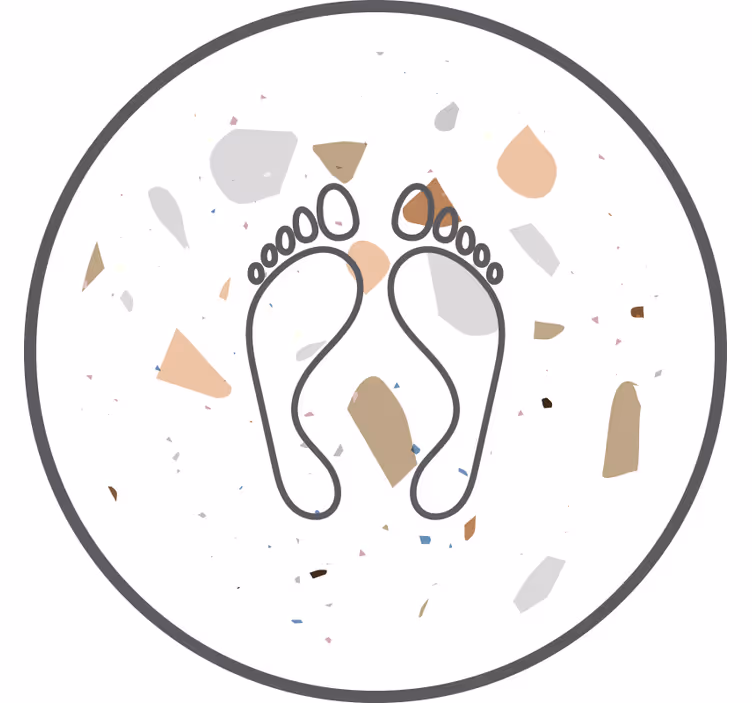 Biała roleta ślady terrazzo - TenStickers