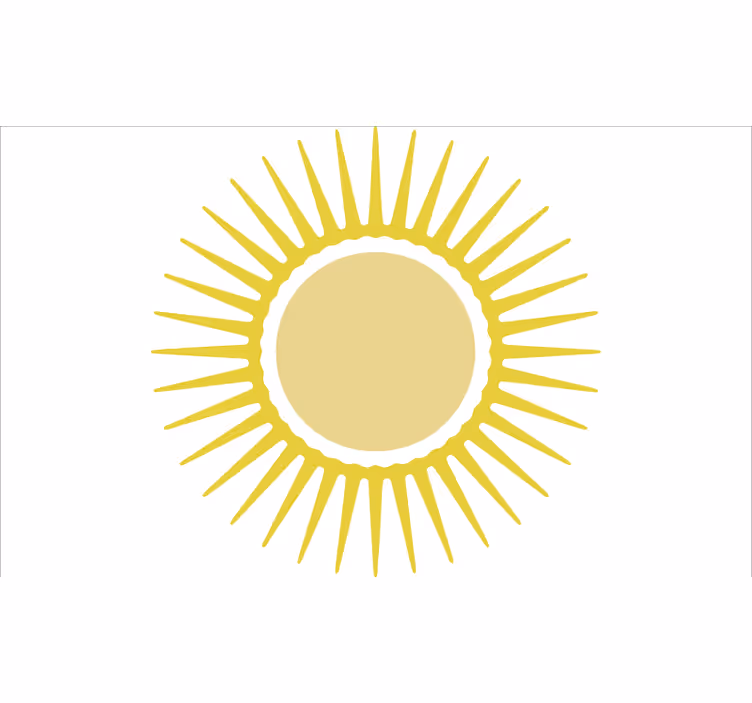 Biała roleta w żółte słońce - TenStickers