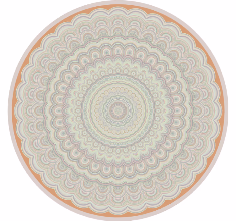 Beżowa roleta w okrągły beżowy mandala - TenStickers