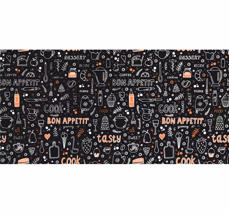 Roleta do sypialni w wzór bon appetit - TenStickers
