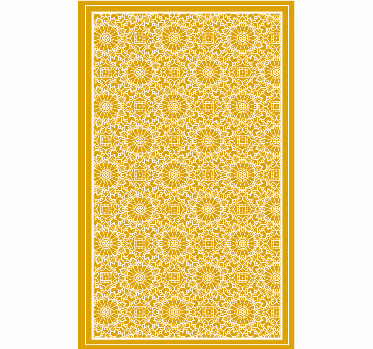 Roleta do sypialni w żółtym vintage kształcie - TenStickers