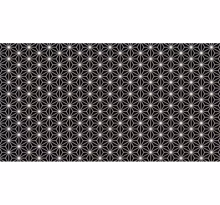 Roleta do sypialni w czarno-białe geometryczne diamenty - TenStickers
