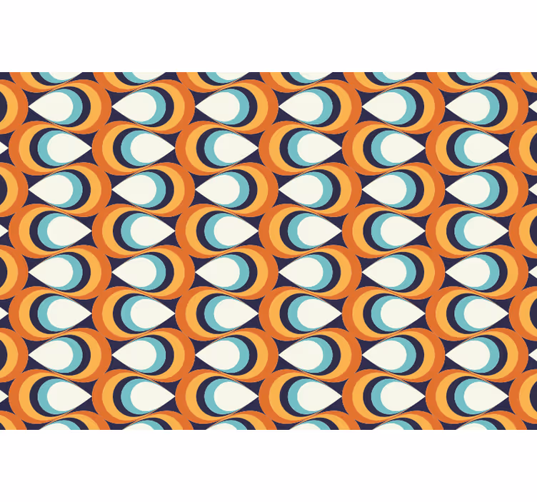 Roleta do sypialni w wzór z lat 70-tych z okręgami - TenStickers
