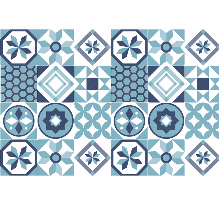 Roleta do sypialni w ciemnoniebieskie ornamenty - TenStickers