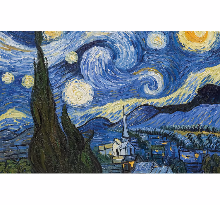 Roleta do sypialni gwiaździsta noc van gogha - TenStickers
