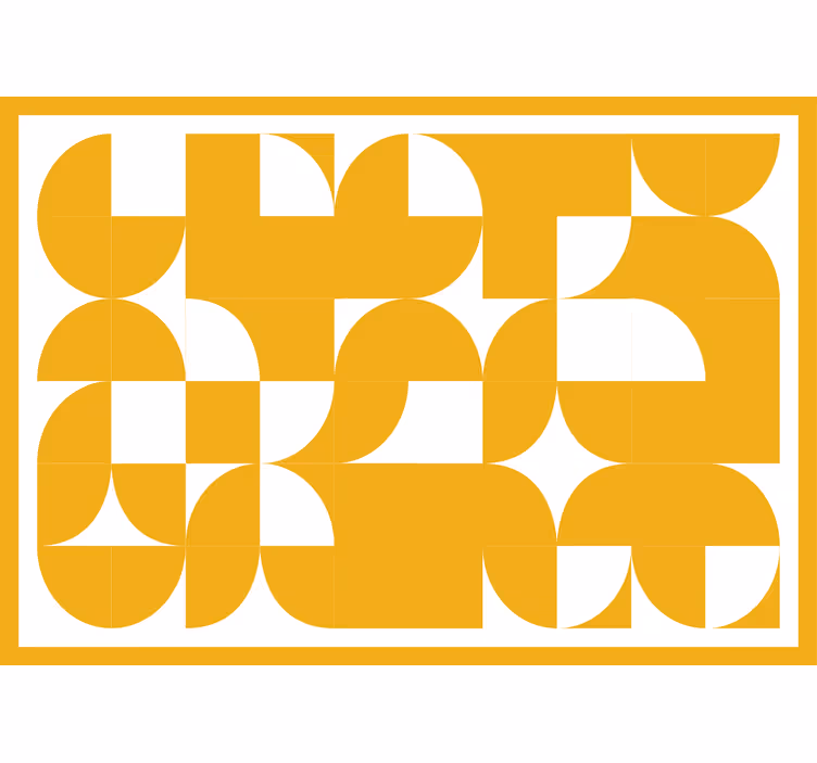Roleta do sypialni żółty geometryczny wzór kółek - TenStickers