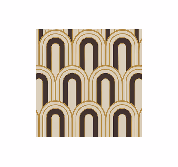 Roleta vintage z łukami w stylu art deco lat 70. - TenStickers