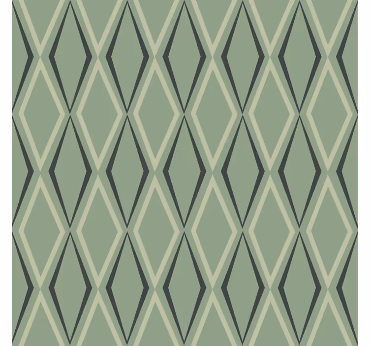 Roleta vintage w zielone diamenty z lat 30. - TenStickers