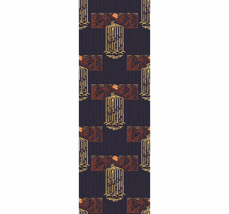 Roleta vintage z retro krajobrazem wodospadu - TenStickers