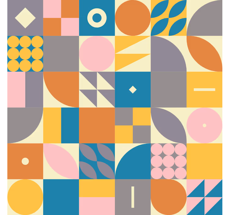 Roleta vintage w geometrycznym stylu retro - TenStickers