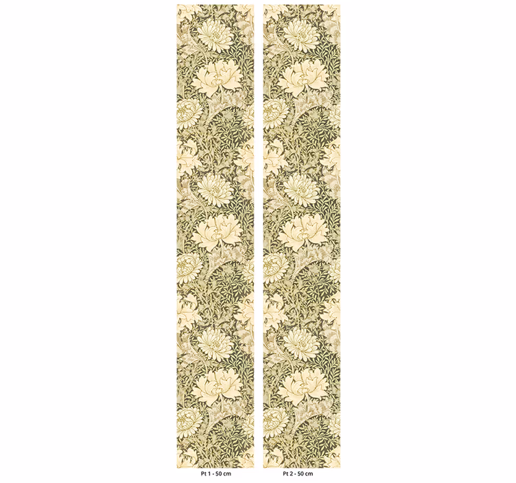 Roleta vintage w stylu secesyjnym chryzantemowym - TenStickers