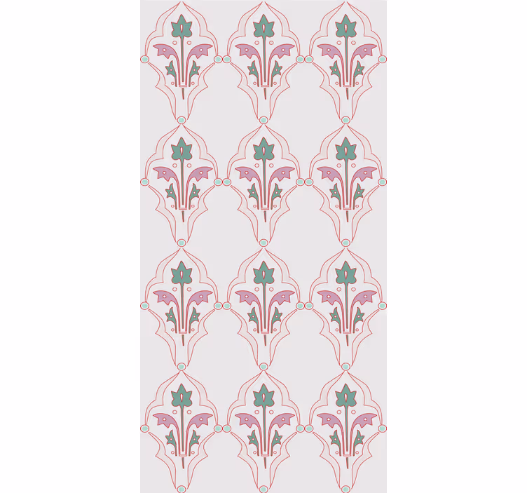Roleta vintage w formalnym kwiatowym wzorze - TenStickers