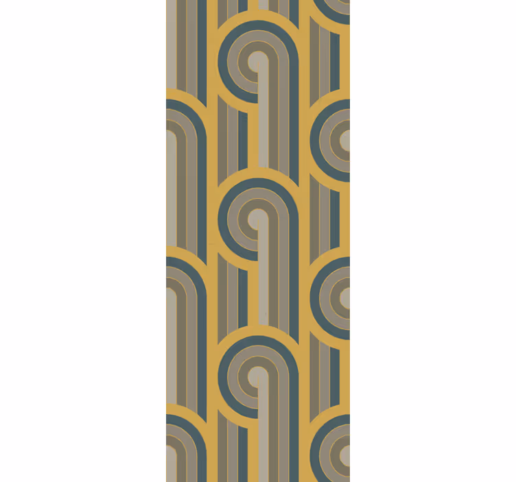 Roleta vintage w geometryczne wzory w stylu art deco - TenStickers