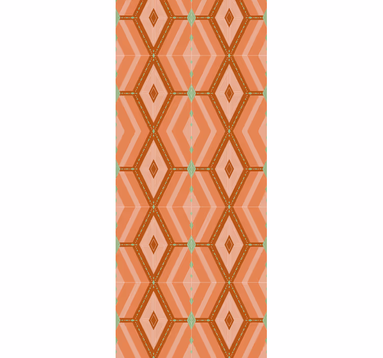Roleta vintage w geometryczne jesienne odcienie - TenStickers