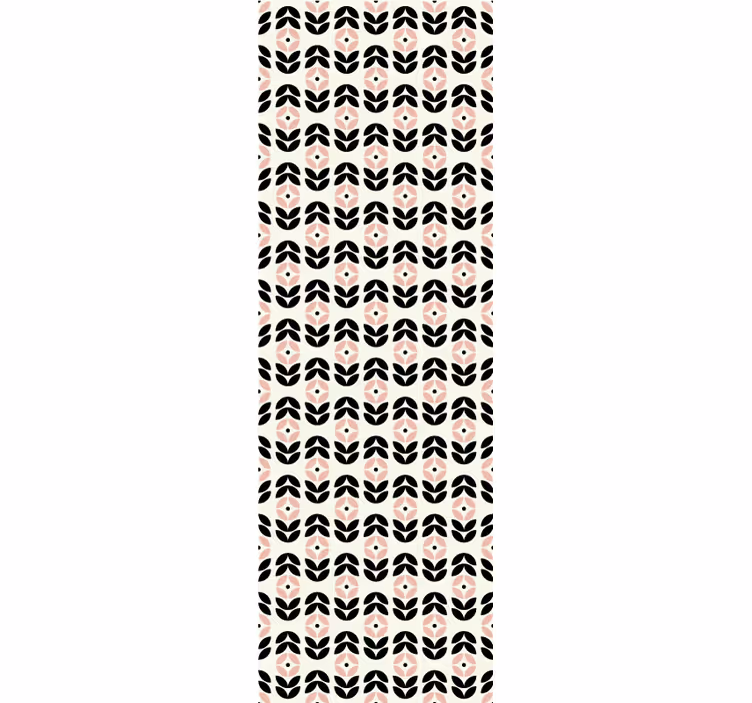Roleta vintage w różowy geometryczny kwiatowy wzór - TenStickers