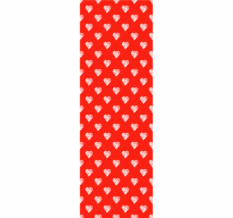 Roleta vintage z motywem serc i białych linii - TenStickers