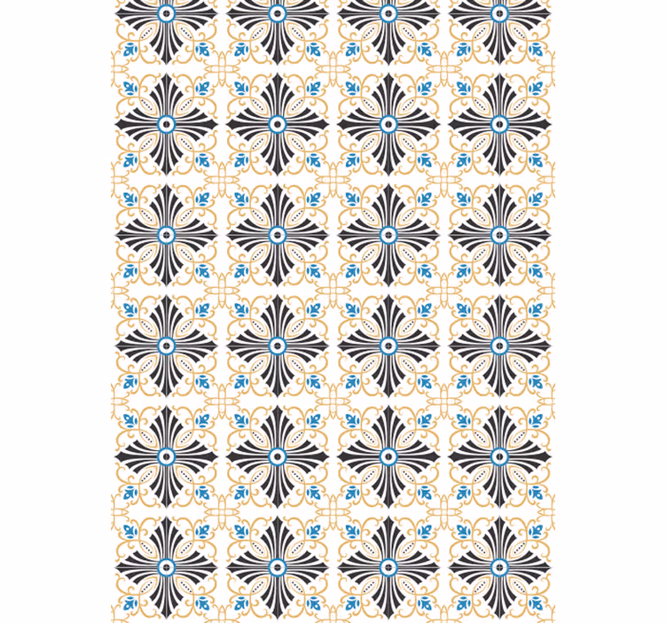 Roleta vintage w designie spiralnych krzyżyków - TenStickers