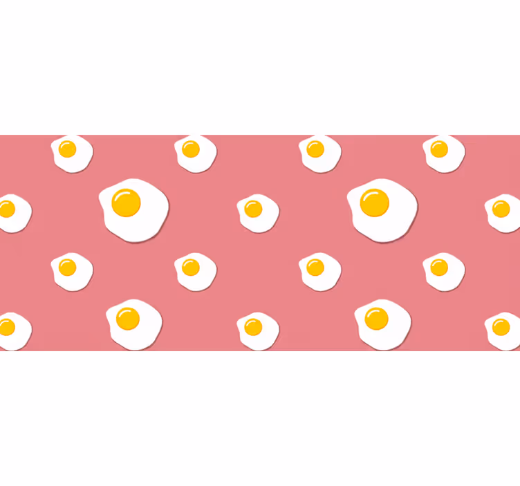 Różowa roleta z motywem smażonych jajek - TenStickers