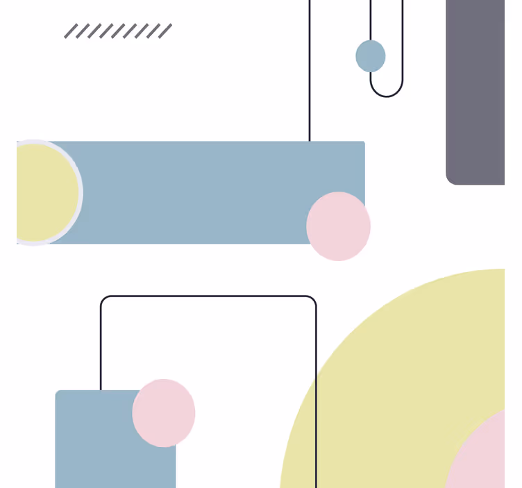 Roleta do salonu w pastelowym geometrycznym wzorze - TenStickers