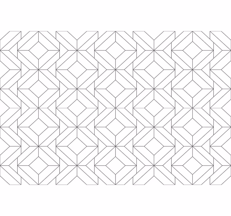 Biała roleta w geometryczny wzór japandi - TenStickers