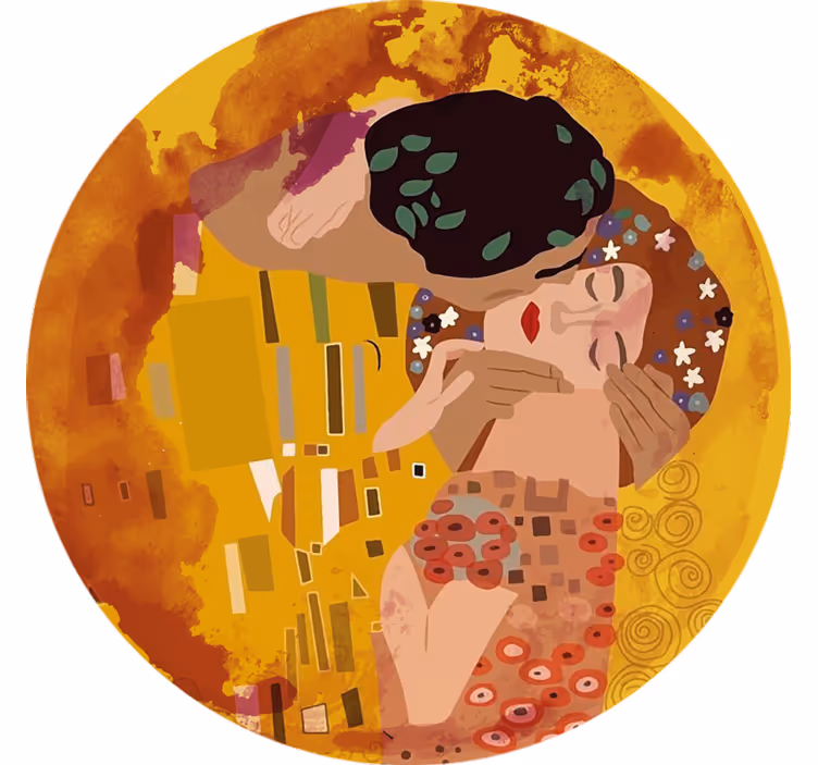 Roleta do sypialni pocałunek klimta - TenStickers