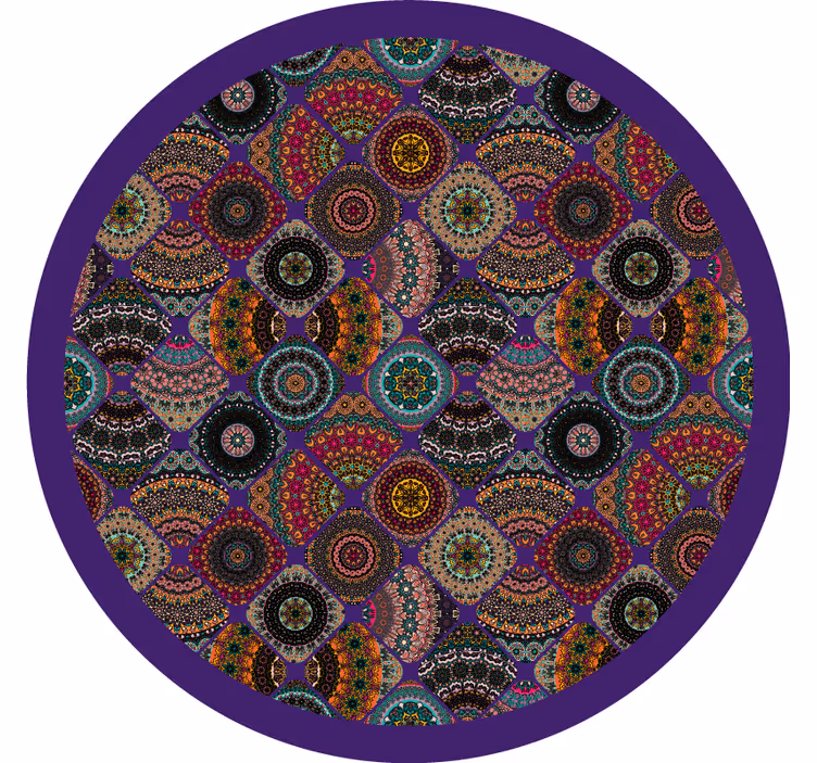 Roleta do sypialni w kolorowy vintage patchwork - TenStickers