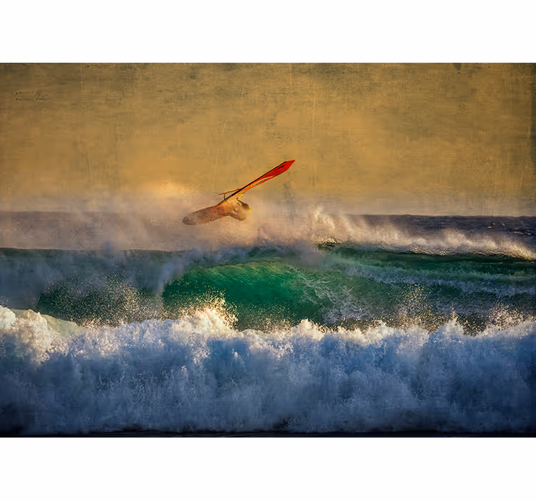 Roleta do sypialni z falami windsurfingowymi - TenStickers