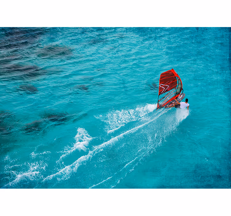 Roleta do sypialni z windsurfistą na wodzie - TenStickers