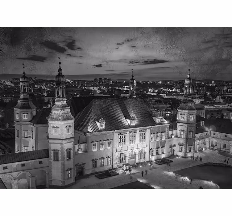 Roleta do sypialni kielce nocą - TenStickers