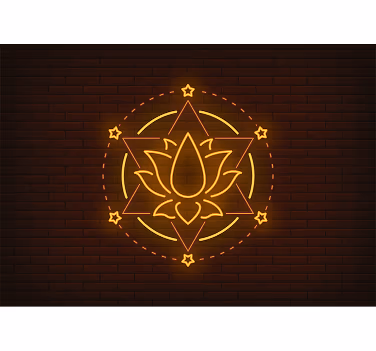 Roleta do sypialni neonowy lotos - TenStickers