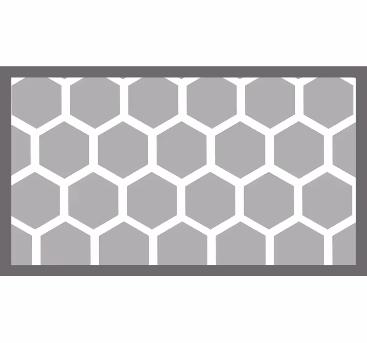 Szara roleta z białymi geometrycznymi pentagonami - TenStickers