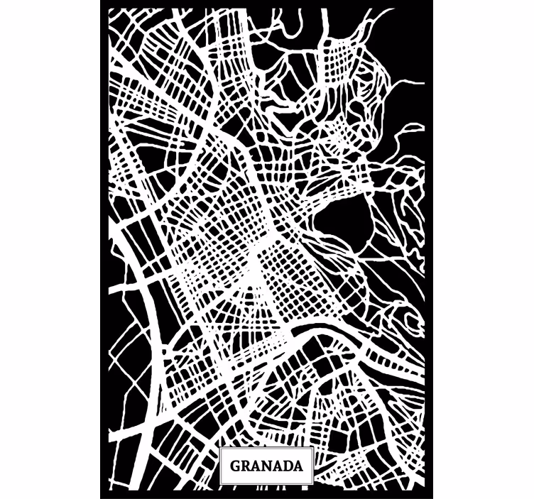 Roleta do salonu z mapą topograficzną granady - TenStickers