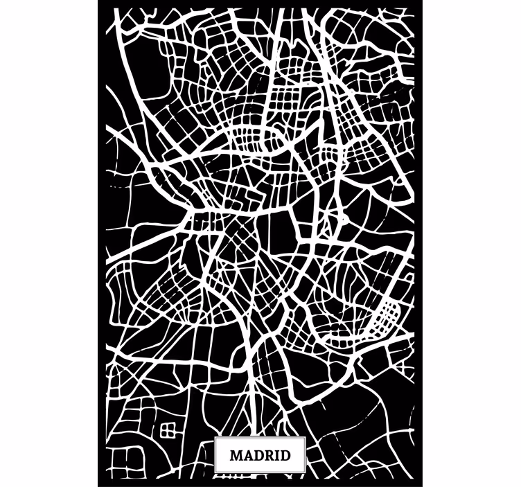 Roleta do salonu z mapą topograficzną madrytu - TenStickers